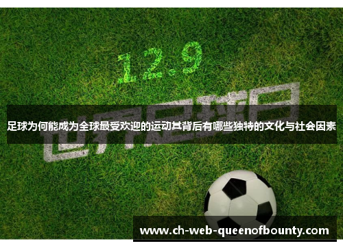 足球为何能成为全球最受欢迎的运动其背后有哪些独特的文化与社会因素